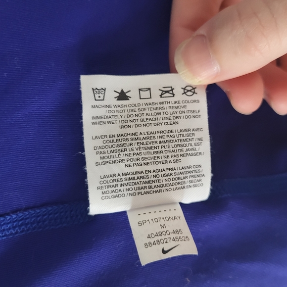 SOLD Nike Women's Pro Combat Dri Fit Running Shorts Lined Mesh Blue Medium - Picture 5 of 6